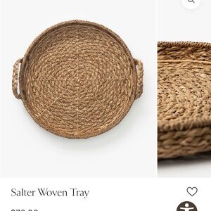 Woven Tray - Natural Brown Salter Woven Tray McGee and Co.